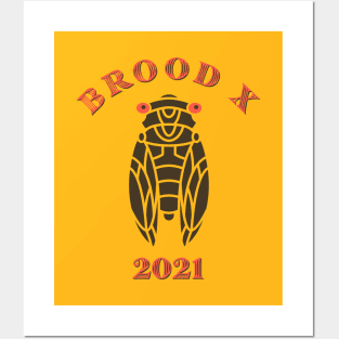 Brood X 2021 Great Eastern Cicada Insect Emergence Posters and Art